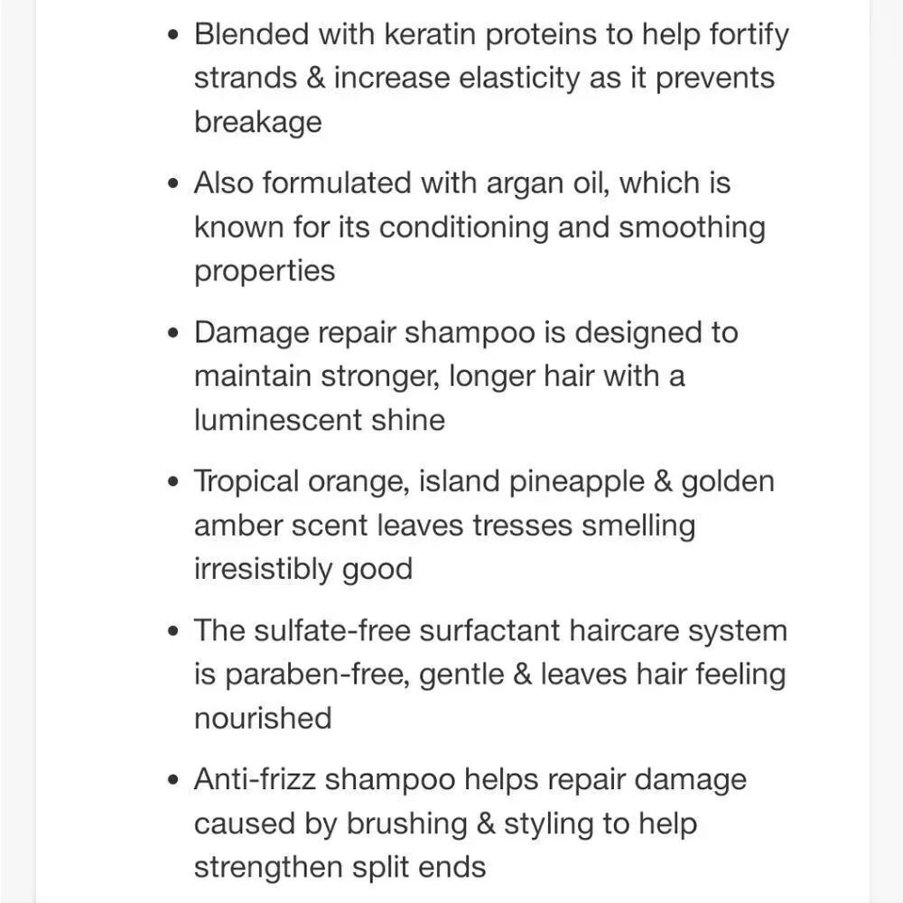 Ogx keratin oil  anti-breakage shampoo